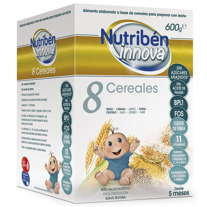 Nutribén Papa Infantil 8 Cereais Innova 600 g